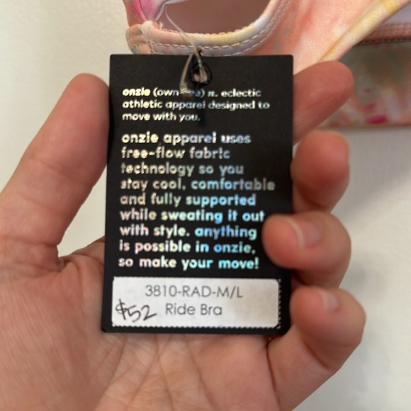 NWT Onzie Tie Dye Sports Bra - Picture 3 of 5